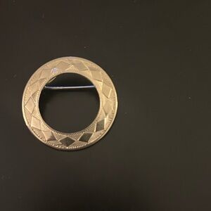 Vintage Gold Toned Circle Brooch